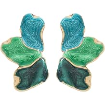 Colorful Irregular Flower Petal Earrings for Women