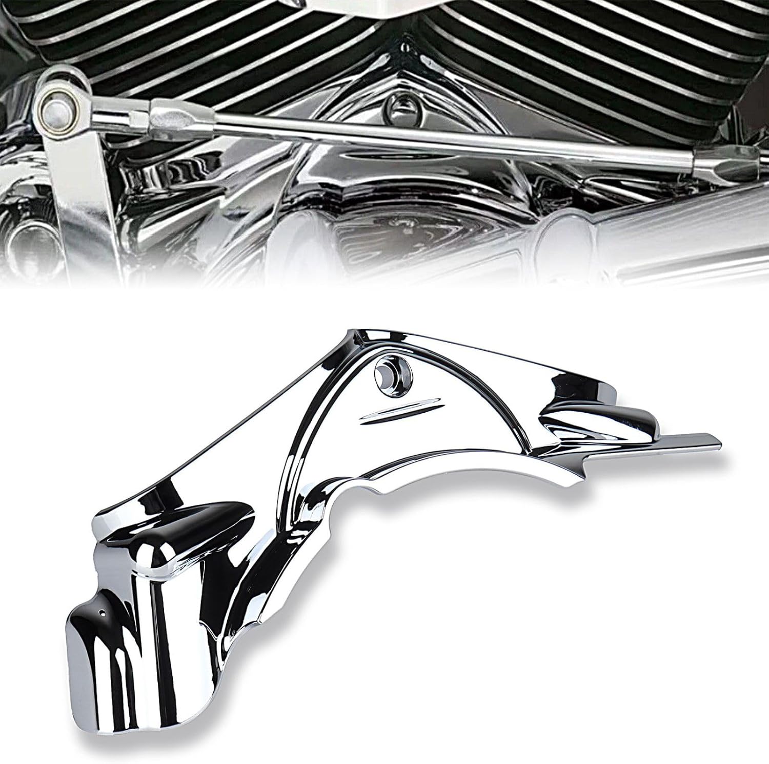 Astra Depot Motorcycle Chrome Cylinder Base Side Cover Hole 8mm + Mounting Screw Compatible for 2007-2016 Harley Touring FLHT FLTR FLHR FLHX & 2006-2017 Dyna FXDF FXDL FXDB FXDC FXDWG