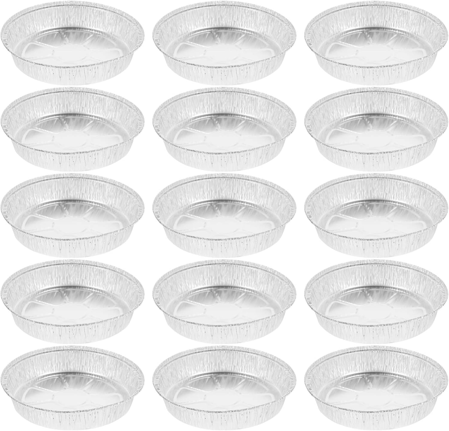 Luxshiny 12PCS Round Aluminum Foil Pans Tinfoil Bowl