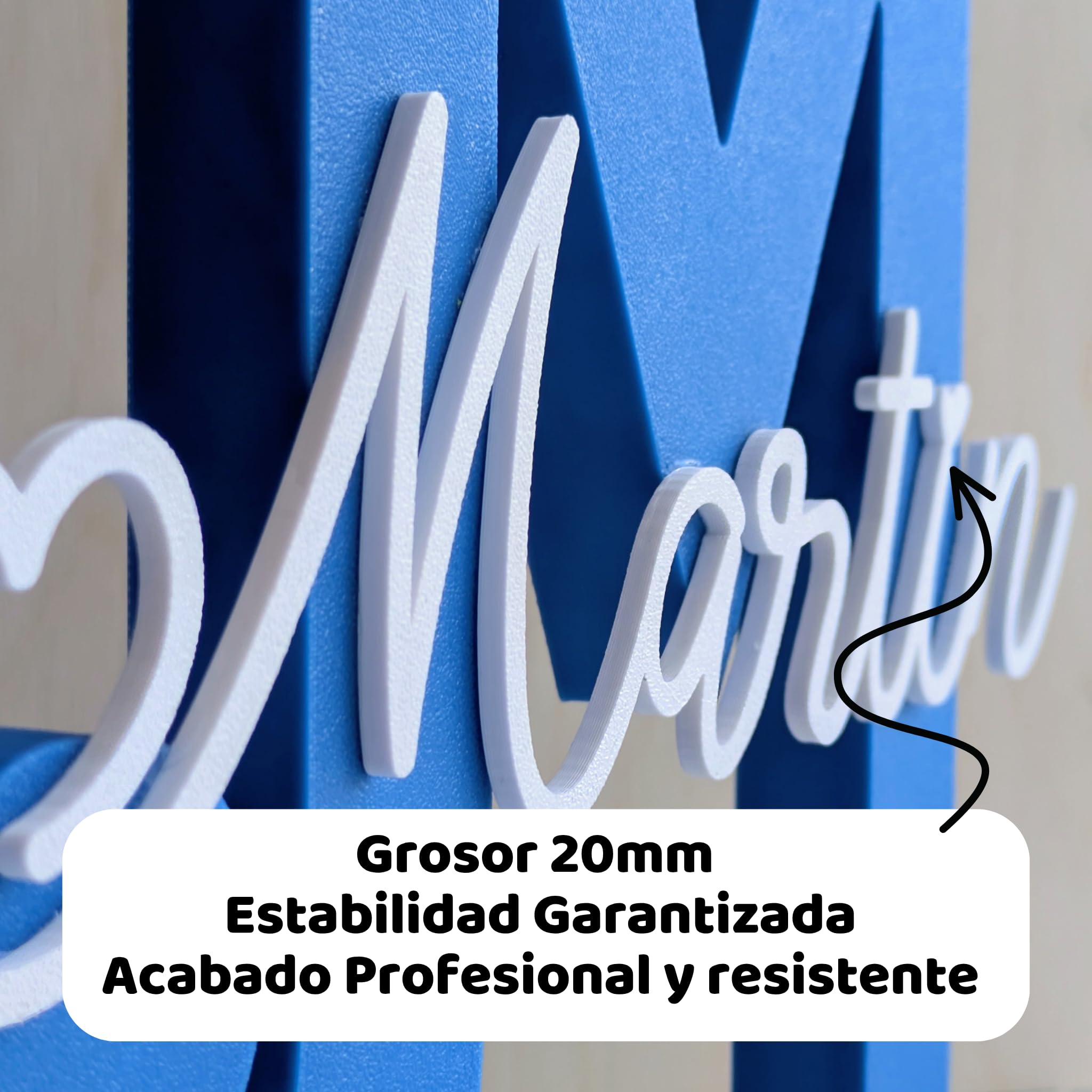 Letras Decorativas Personalizadas con Nombre | Tamaño 15-25cm | Ideal Comuniónes, Regalo Bebé, Habitación Infantil o Bautizo.