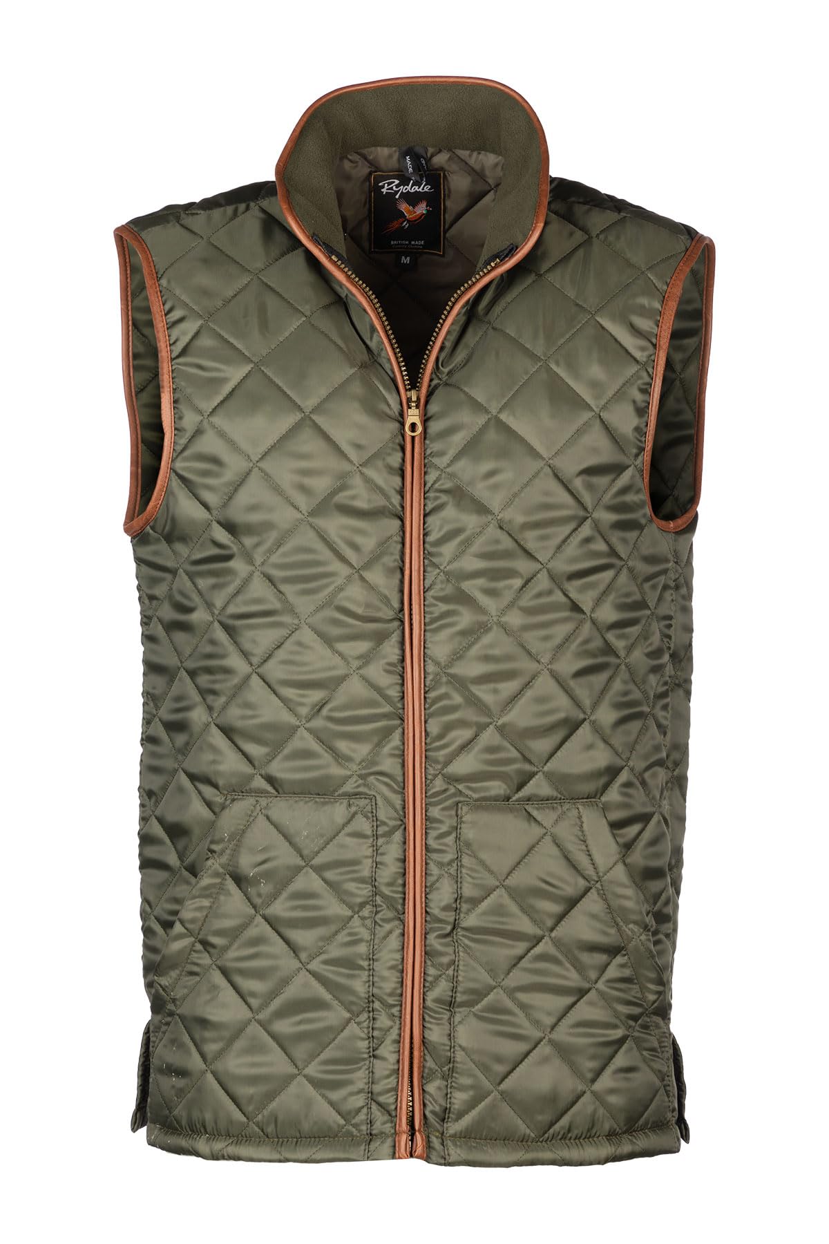 Rydale Mens Quilted Gilet Gents Diamond Quilt Waistcoat Country Bodywarmer (UK, Alpha, 3XL, Regular, Regular, Dark Olive)
