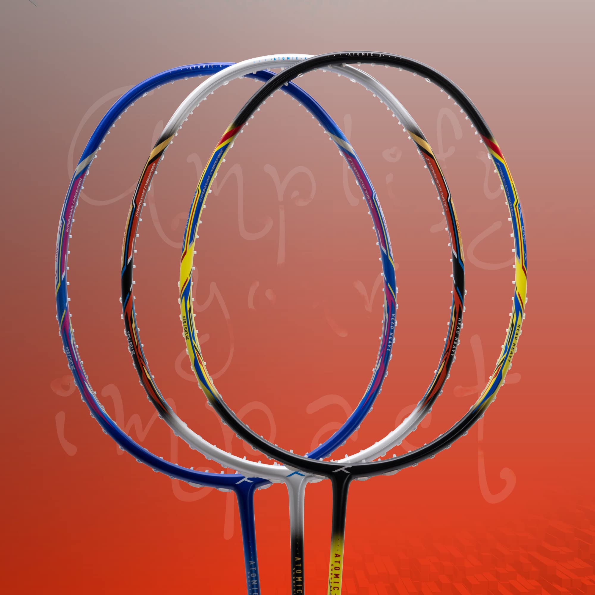 Hundred Atomic-X 38 CTRL Badmintonschläger – Carbon, 83g, Max. 38lbs Saitenspannung