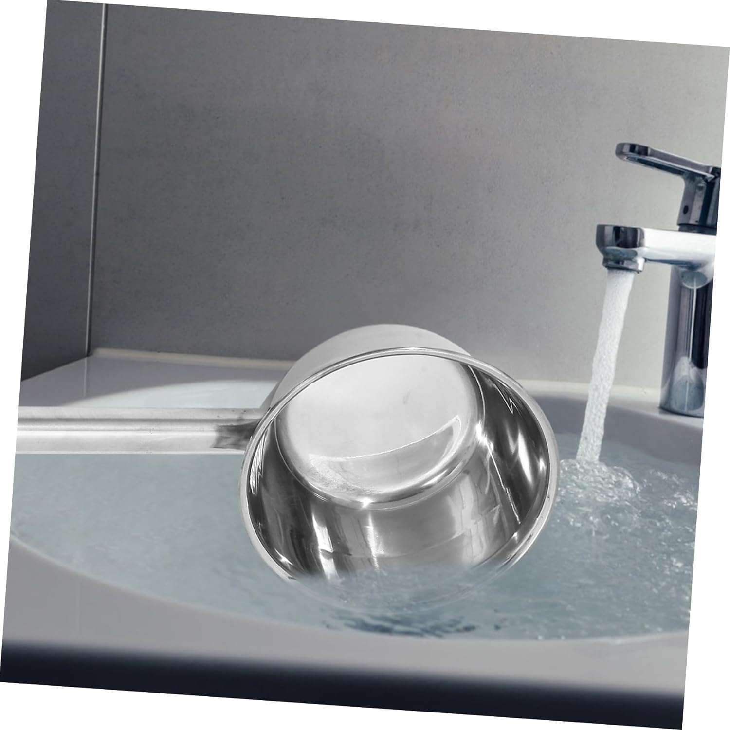 Stainless Steel Handle Ladle Versatile Soup Spoon and Watering Scoop for Kitchen Cooking and Garden Use Measuring Spoon for Serving Soups and Sauces