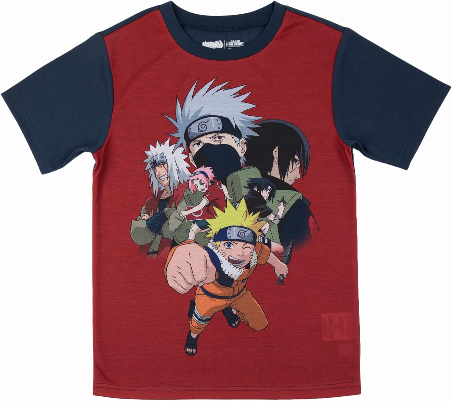 Bioworld Naruto Youth 3-Piece Sleep Set with Tee Shirt, Shorts, and Sleep Pants