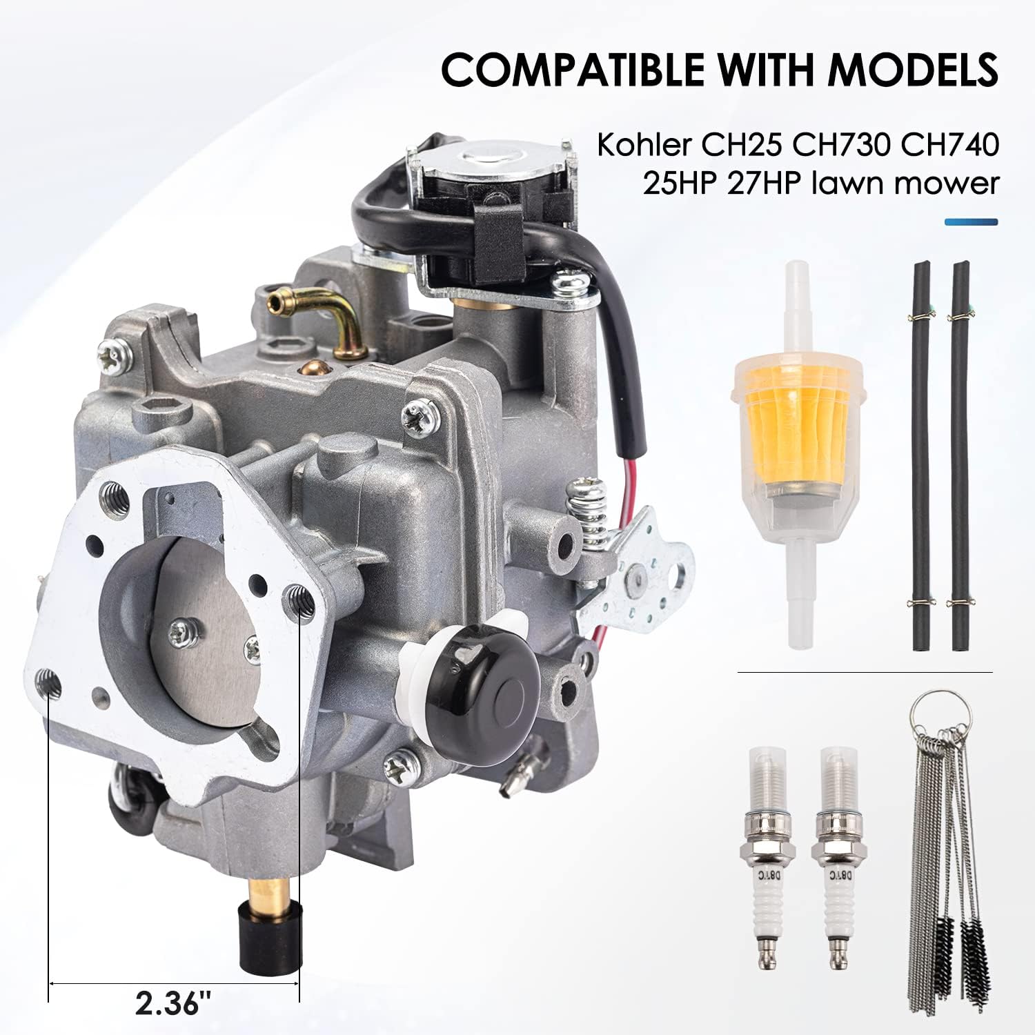 Carburetor Replaces for Kohler Carb CH25 CH730 CH740 CH730 740 25HP 27HP 24-853-34-S 24-853-162-S 24-853-93-S Lawn Mower with Accelerator Pump Carb