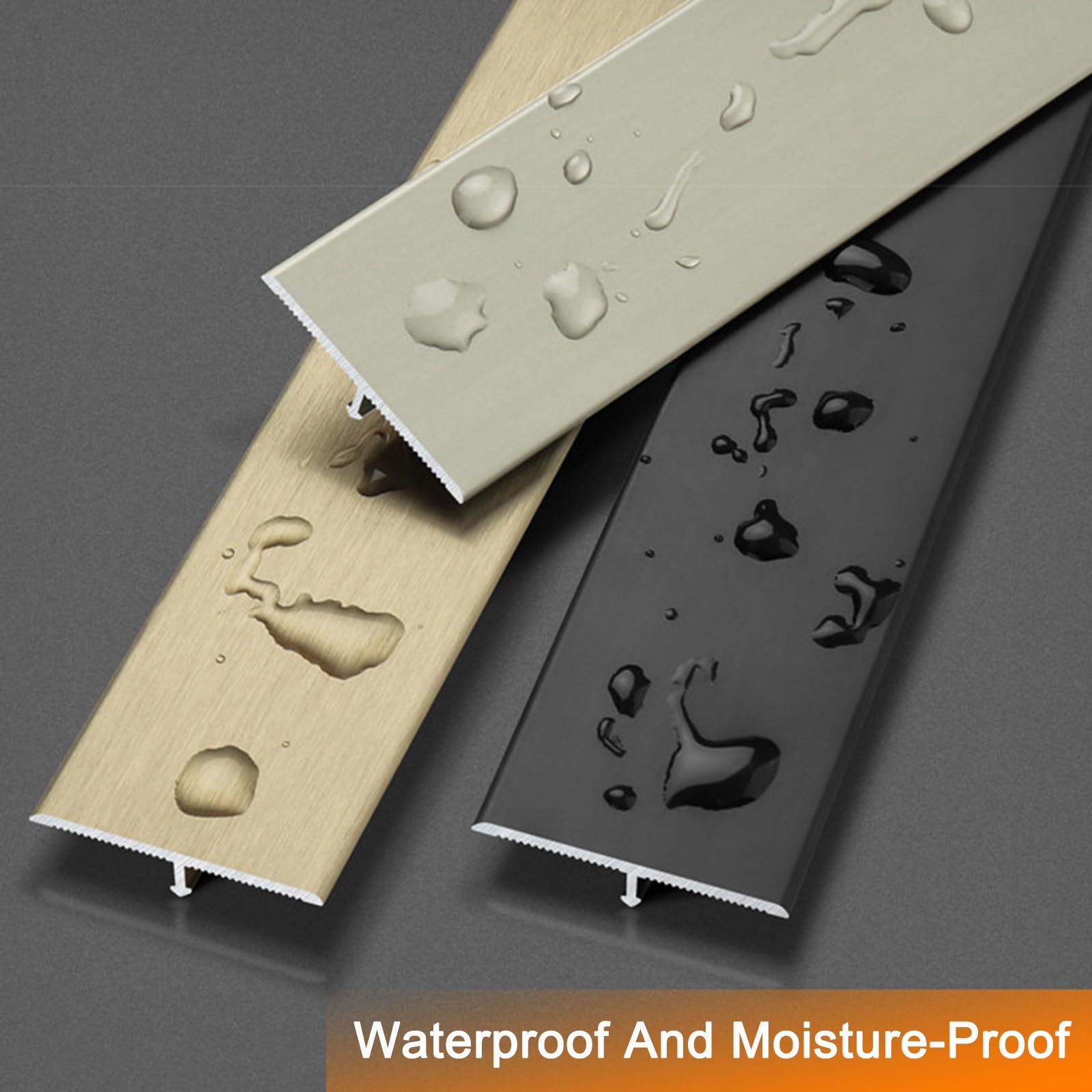 Striscia Di Transizione Per Pavimento In Profilo T In Alluminio 3 Pezzi – Separatore Di Porte & Rivestimento Per Bordo Di Rampa Per Tappeto, Laminato, Piastrelle(Natural,4 * 90cm)