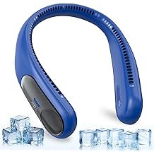 Portable Neck Fan,Personal Wearable Bladeless Fan,LED Display,4-Speeds,6000mAh USB Rechargeable,360&deg; Strong Cooling Wind,Hands Free,White Elephant Gift,Christmas Gifts for Men Women Dad Mom