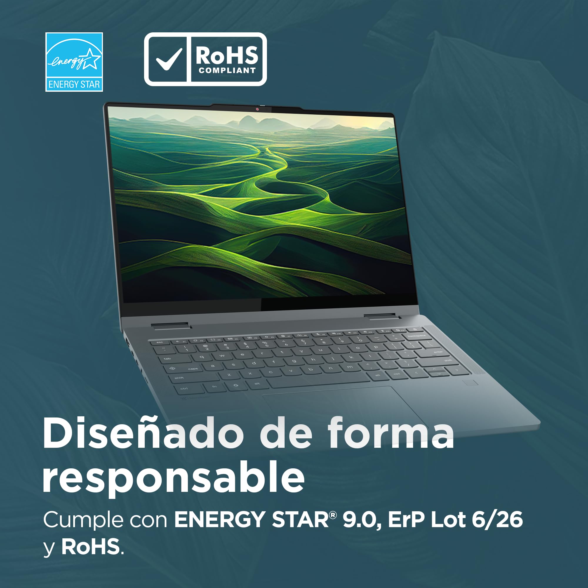 Lenovo Chromebook Plus 2-in-1 Gen10 - Portátil Táctil 14" WUXGA (Intel Core 3 N355, 8GB RAM, 256GB UFS, ChromeOS) QWERTY Gris +1 año de Google AI Pro con Gemini Pro y 5TB de Almacenamiento