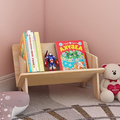 Miniatura 9 de RekRang Estantería de escritorio de acrílico, estantería de escritorio pequeña, organizador transparente para oficina en casa, escuela, estante de