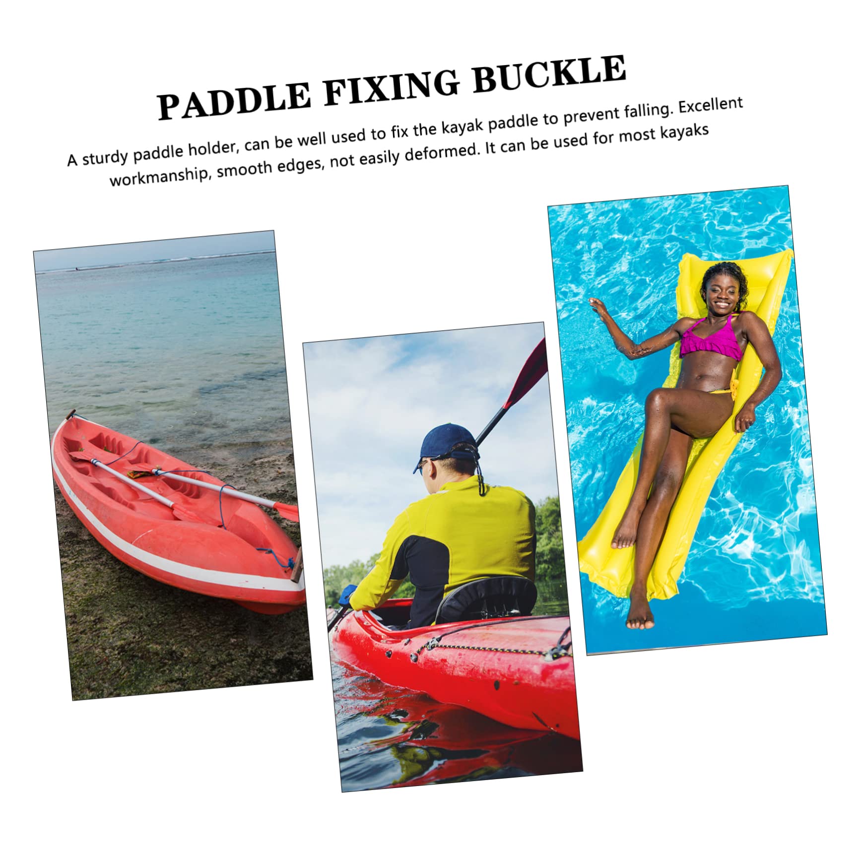 Happyyami Paddelschnalle Kajak Stecker Stange Kajak Paddelhalter Clip Bausatz handhaben Haken Kanu Paddelhalter Paddelklemme Fester Paddelhalter Stabiler Paddelclip Plastik Black