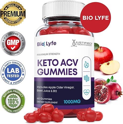 Miniatura 2 de Gomitas Bio Lyfe Keto ACV 1000 mg con jugo de granada y raíz de remolacha B12 60 gomitas