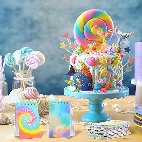 Miniatura 5 de 24 mini blocs de notas en espiral de teñido anudado, cuaderno pequeño de teñido anudado, cuaderno de bolsillo de bobina divertido, recuerdos de