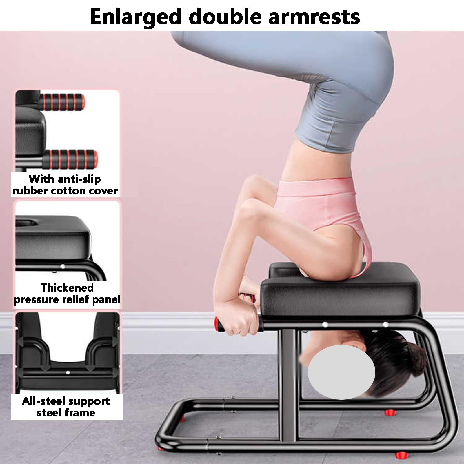 Sgabello for verticale yoga, supporto for verticale, panca for inversione yoga, for praticare la verticale sulle spalle e l'allenamento della forza