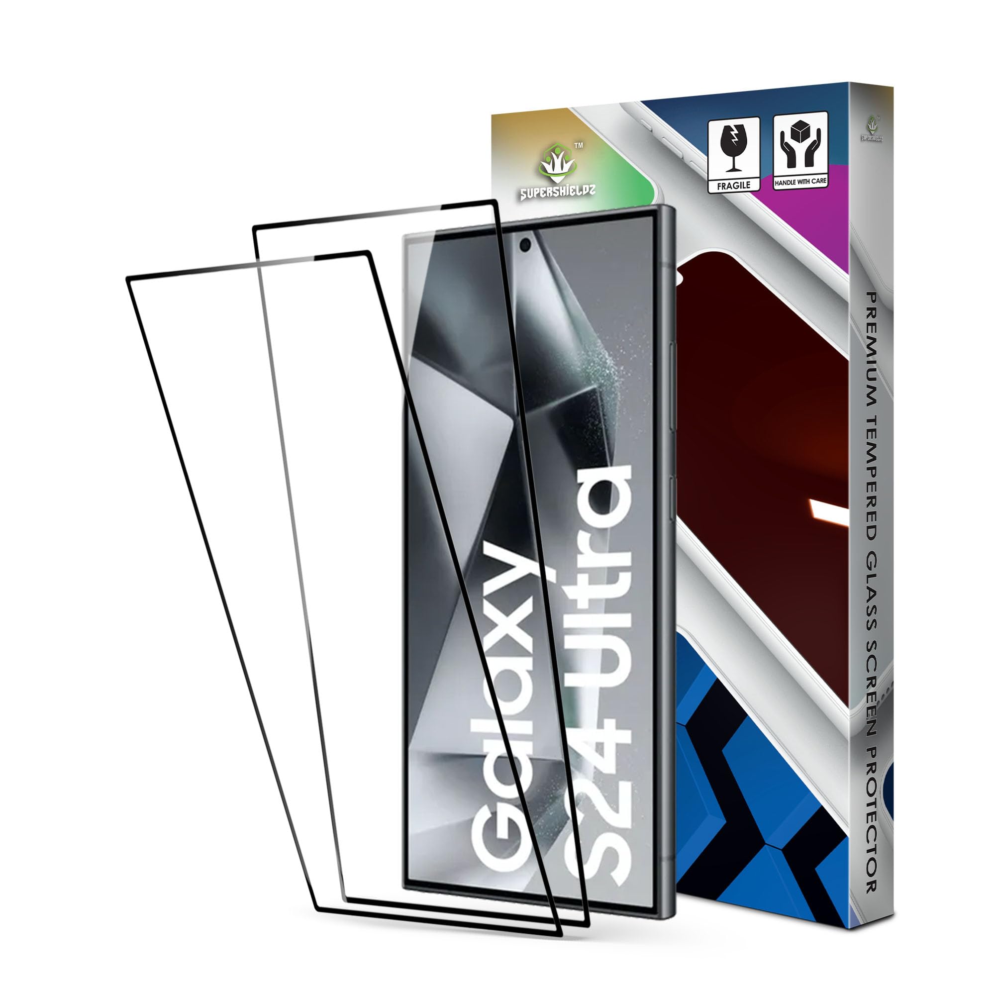 Supershieldz Youtuber's Choice Series Tempered Glass Screen Protector Guard for Samsung Galaxy S24 Ultra – 2 Pack-image-38
