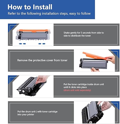 Miniatura 6 de TN-850 TN850 Cartucho de tóner 4 unidades | Reemplazo para impresora Brother TN 850 TN820 negro de alto rendimiento con impresora HL-L6200DW