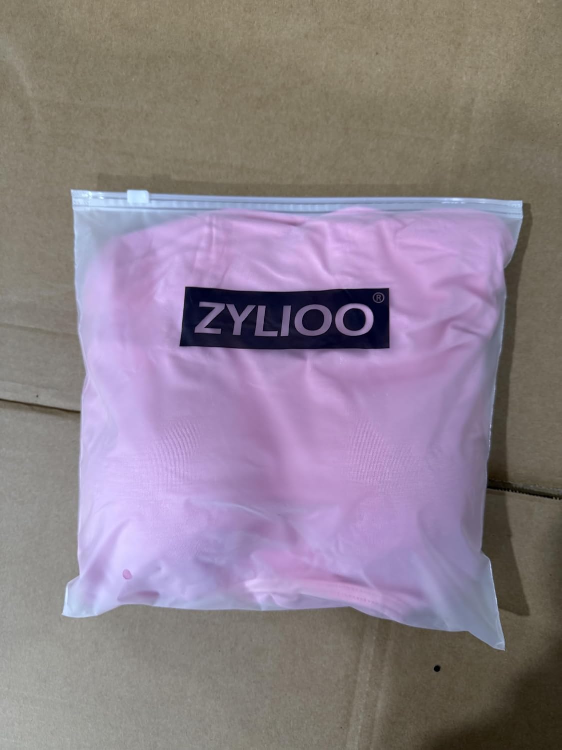 Zylioo Women's Pajamas Modal Built-In-Bra Padded Dresses Crewneck Short-Sleeve T-shirts Wireless Bra Tops Tee Pink