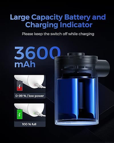 Miniatura 5 de FLEXTAILGEAR MAX Pump 2020 - Bomba de aire portátil con batería de 3600 mAh, bomba de aire recargable por USB, desinflado rápido para colchón de