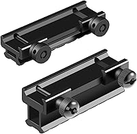 Vista 4 de FENTUK - Soportes elevadores Picatinny de 1 pulgada de alto perfil y perfil bajo de 1/2 pulgada, 8 ranuras, montaje elevador de riel Picatinny