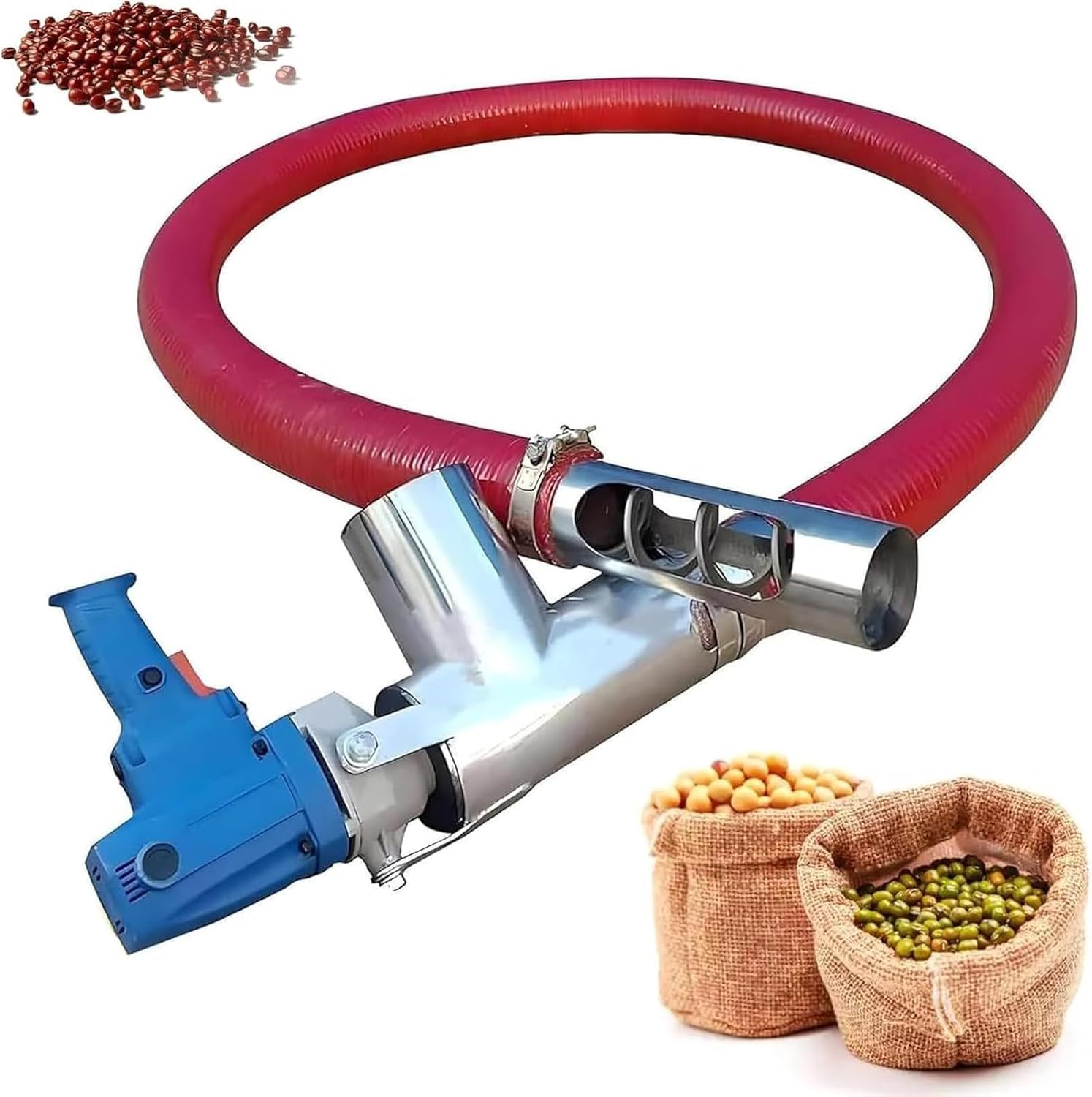 Máquina de succión de grano con manguera de 1,5m y transportador de tornillo eléctrico