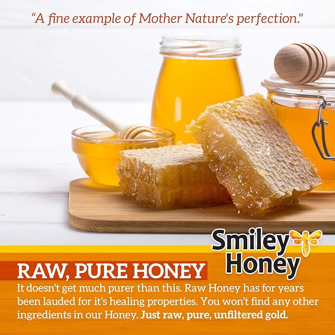 Smiley Honey - Miel de Tupelo 100% Pura y Sin Filtrar 16 oz miniatura 5