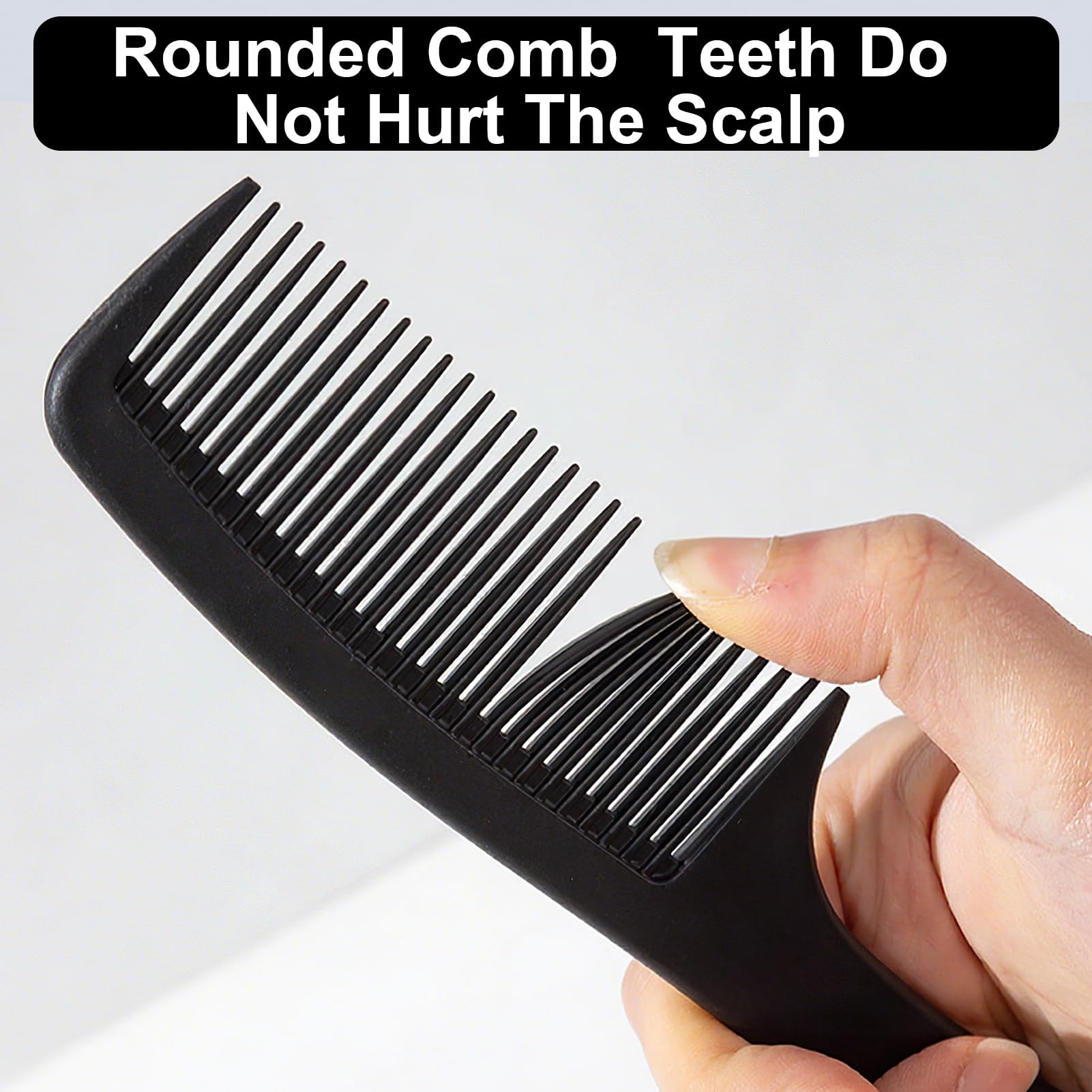 4 pack Shatterproof Carbon Hair Comb for Men and Women Antistatic Double-Sided Cutting and Styling Comb - Image 4