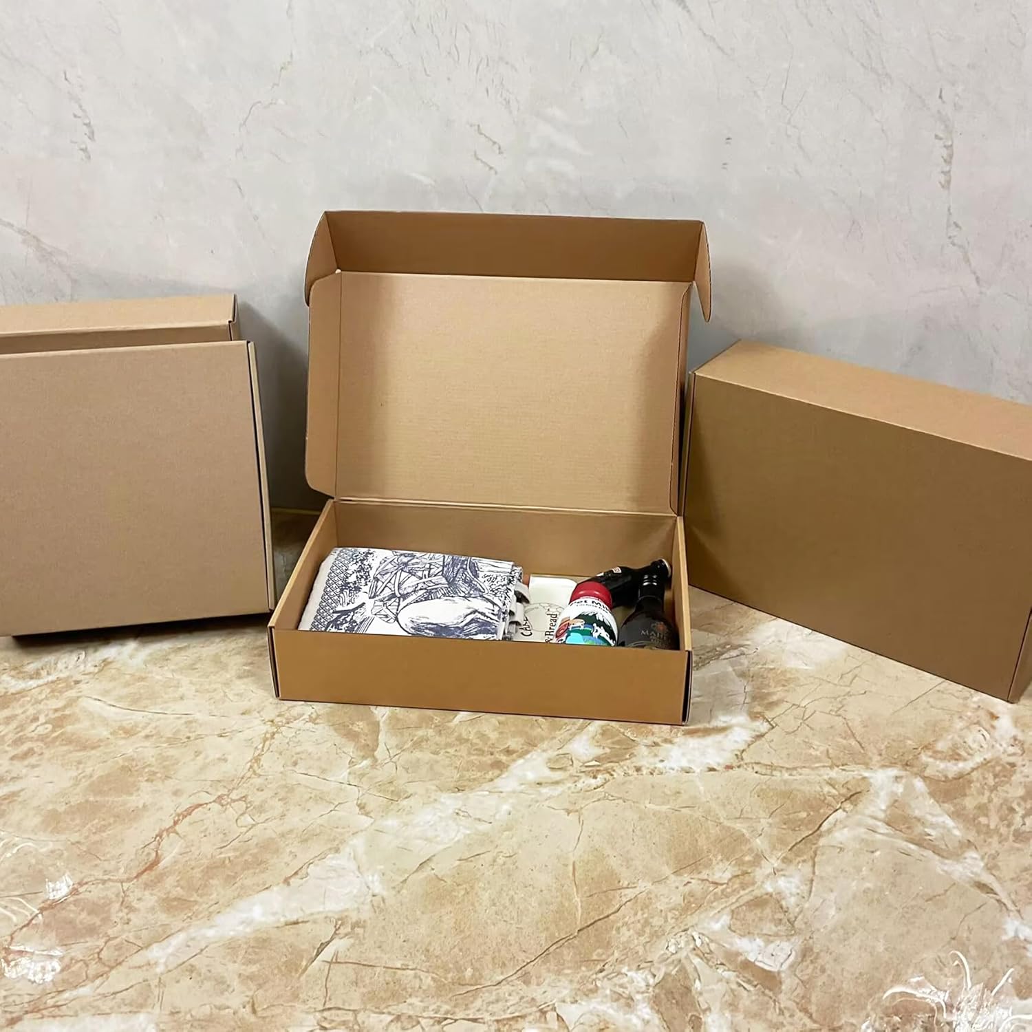 14 x9 x 3 inch Shipping Boxes Set of 20， Brown Corrugated Cardboard Box Mailer Boxes for Packaging Small Business Shipping，Mailing Boxes Bulk for Birthday Wedding Party Book Literature Gift Giving