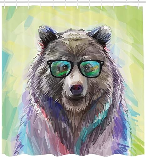 Vista 207 de Ambesonne, cortina de ducha cuatro estaciones