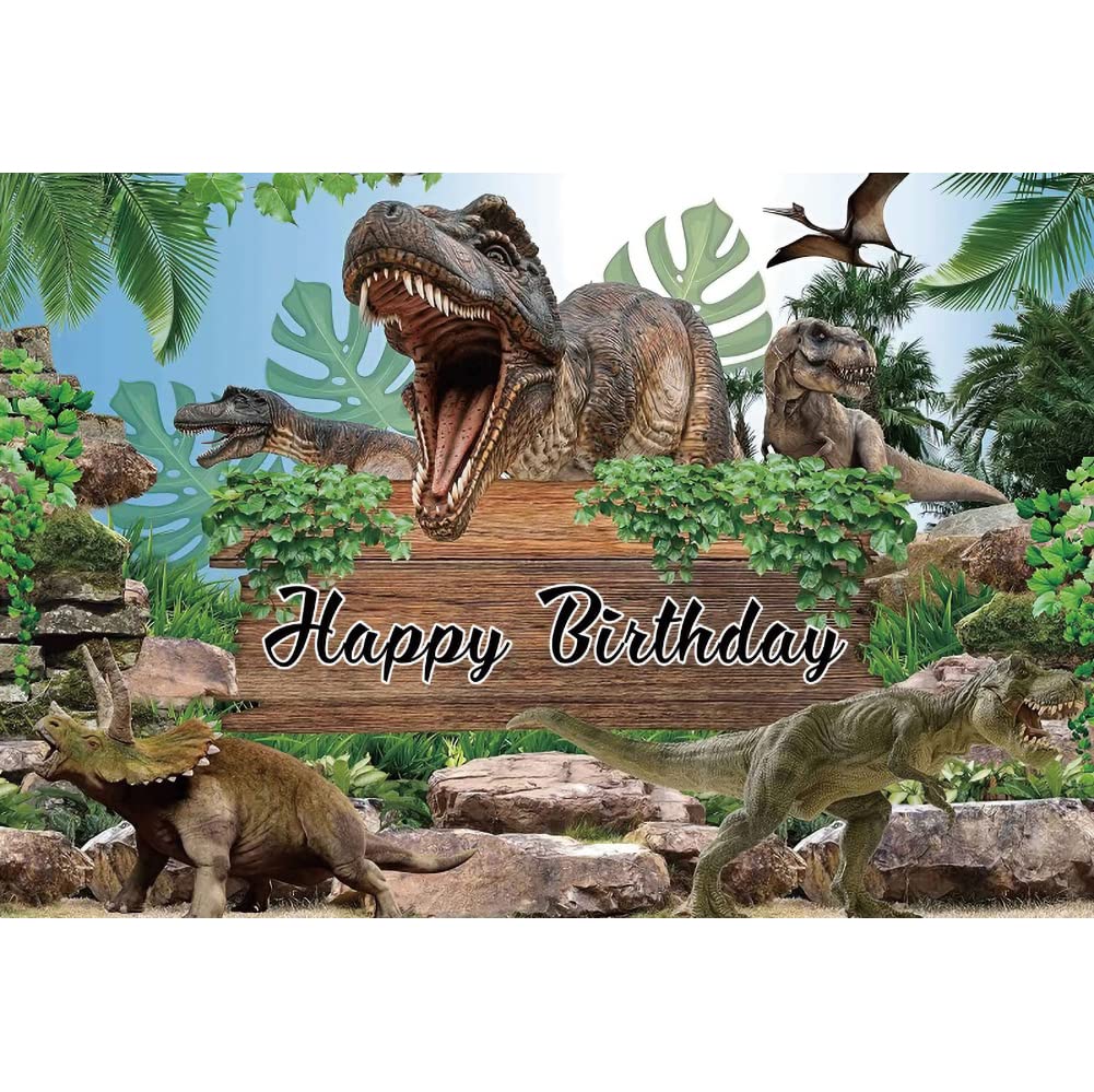 2,2x1,5m Sfondo per dinosauri selvatici Dinosauro tavola di legno sfondo di pietra Baule o dolcetto Giurassico Dinosauro Giungla Natura sfondo fotografico Bambini Ritratti Foto Puntelli