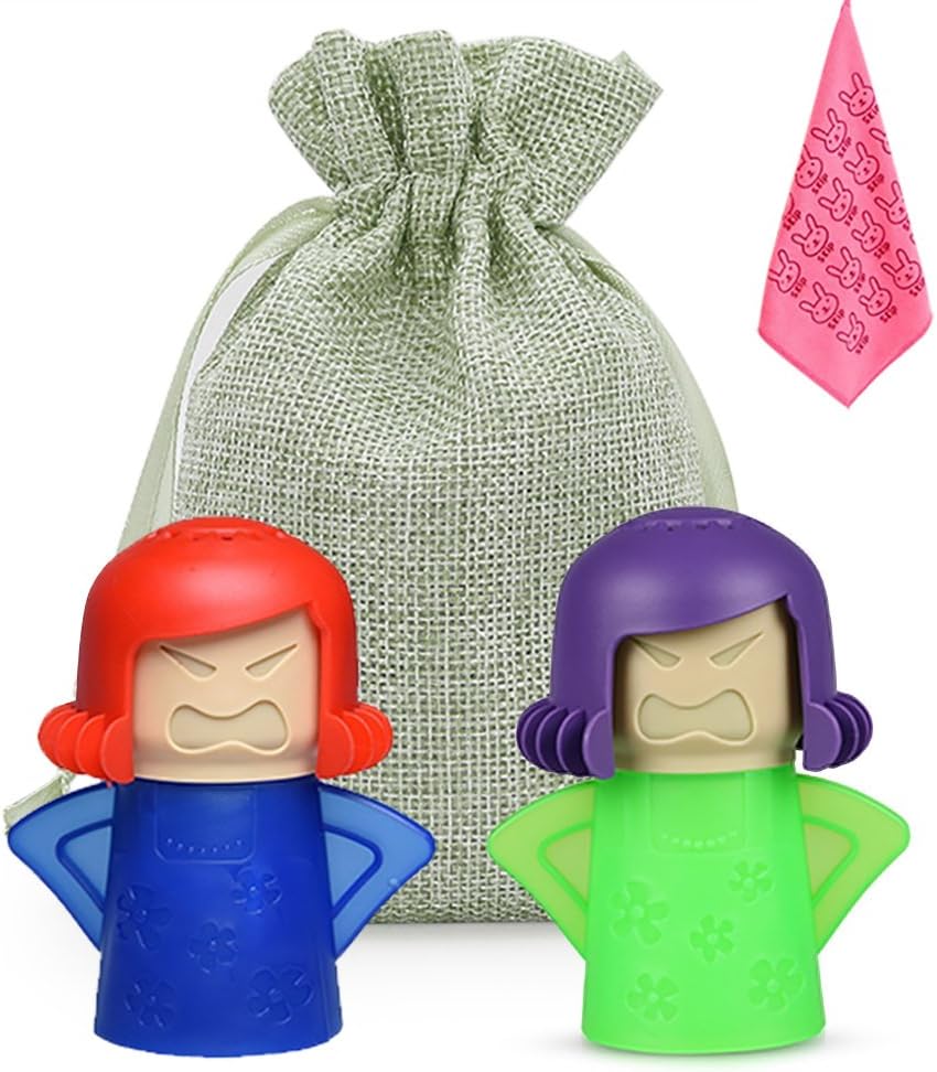 3Packs, 2Packs Steam Microwave Cleaners with 1Pack Cleaning Cloth, Easily Cleans the Crud in 7Minutes (Blue & Green) …