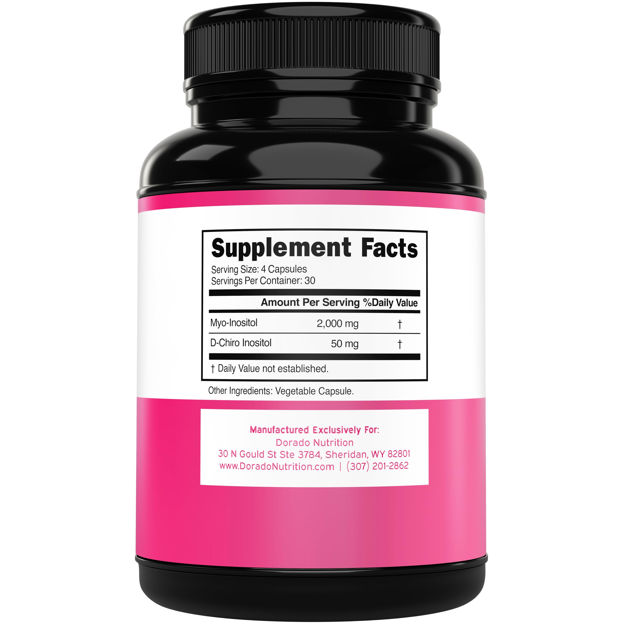 Myo-Inositol & D-Chiro Inositol Supplement For Women (120 Capsules, 2050mg Per Serving Ideal 40:1 Ratio Myo Inositol) Hormone Balance for Women - Third Party Tested, Vegan Safe & USA Made - 120 Count — Amazon image 2