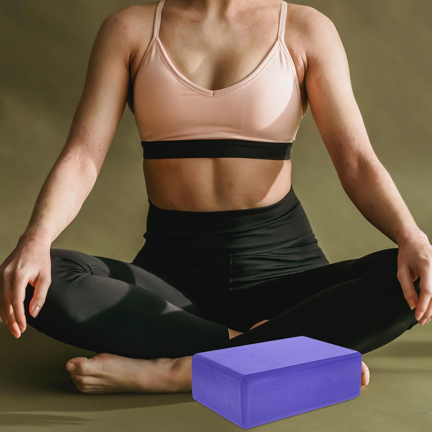Yoga Blocks High Density Foam Yoga Brick 228x152x75mm Lightweight for Beginners Exercise and Stretching Support