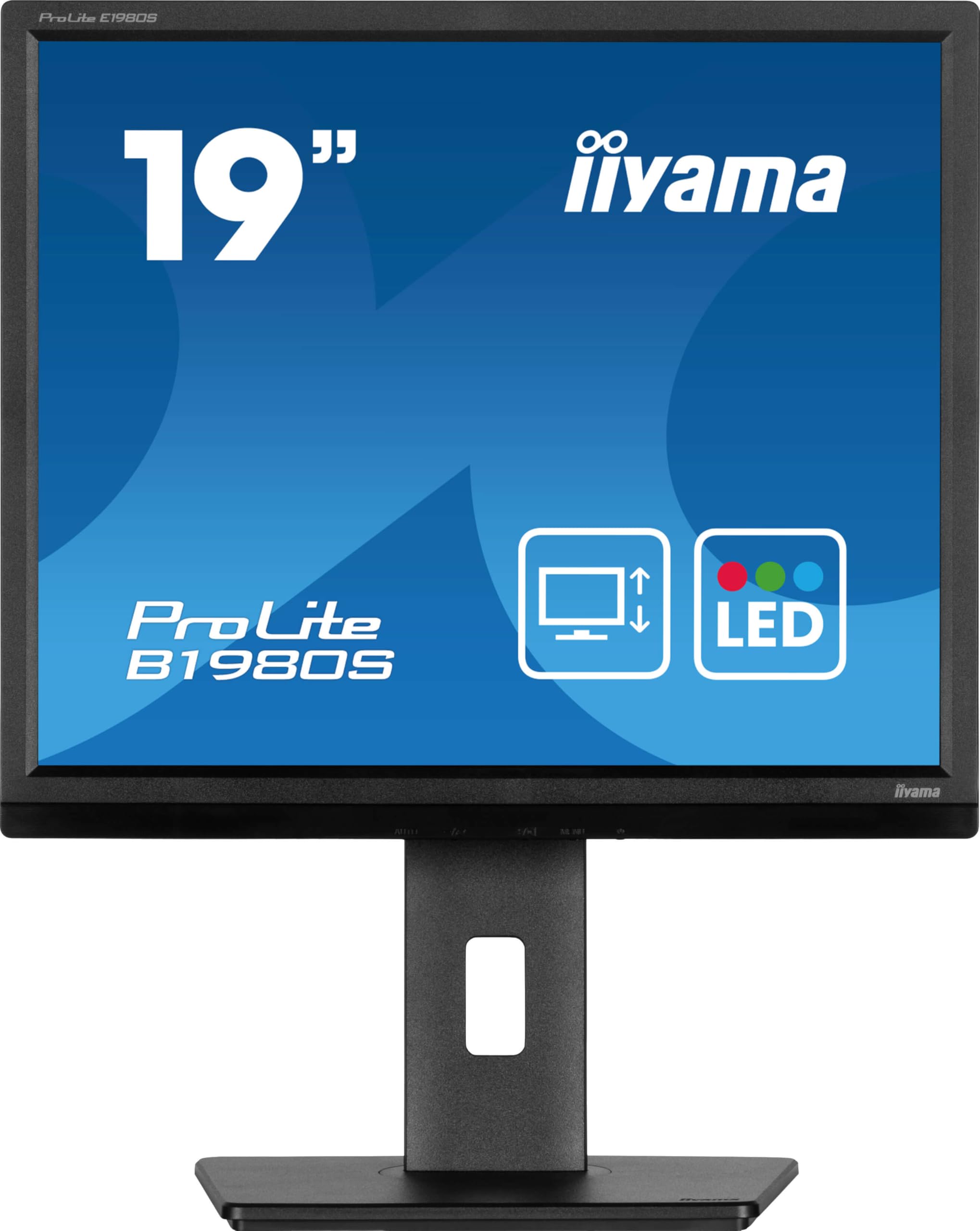 iiyama B1980S-B1 19'' conçu pour Les Entreprises est Un Impressionnant Moniteur rétroéclairé par LED avec Un Support réglable en Hauteur.