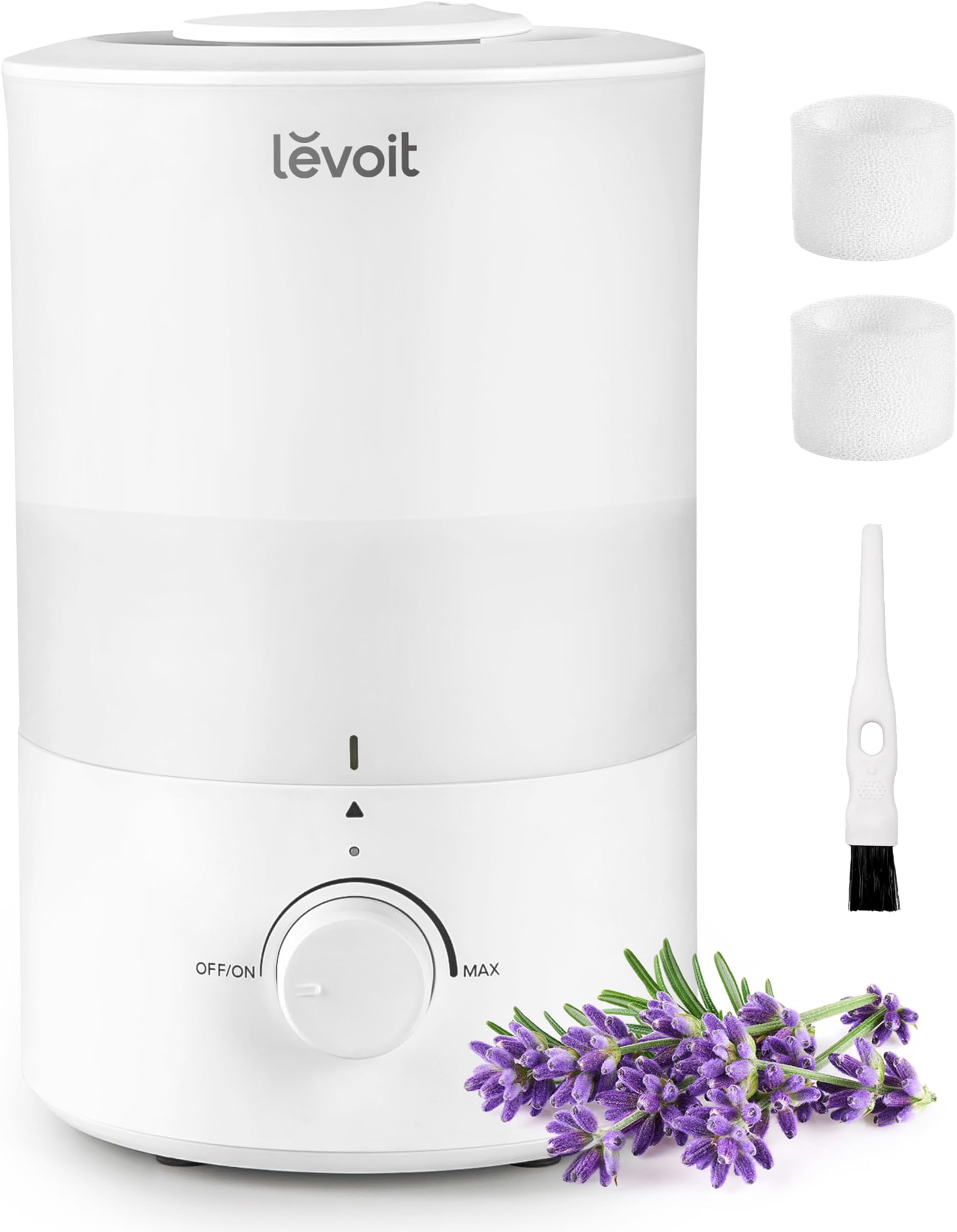 3L Humidifiers for Bedroom Baby Room with Night Light, Cool Mist Humidifier for Home, Office & Plant, Auto-Off, Up to 25H for 27 ㎡, Quiet Operation with 360° Rotation Nozzle- 2 Filter Sponge