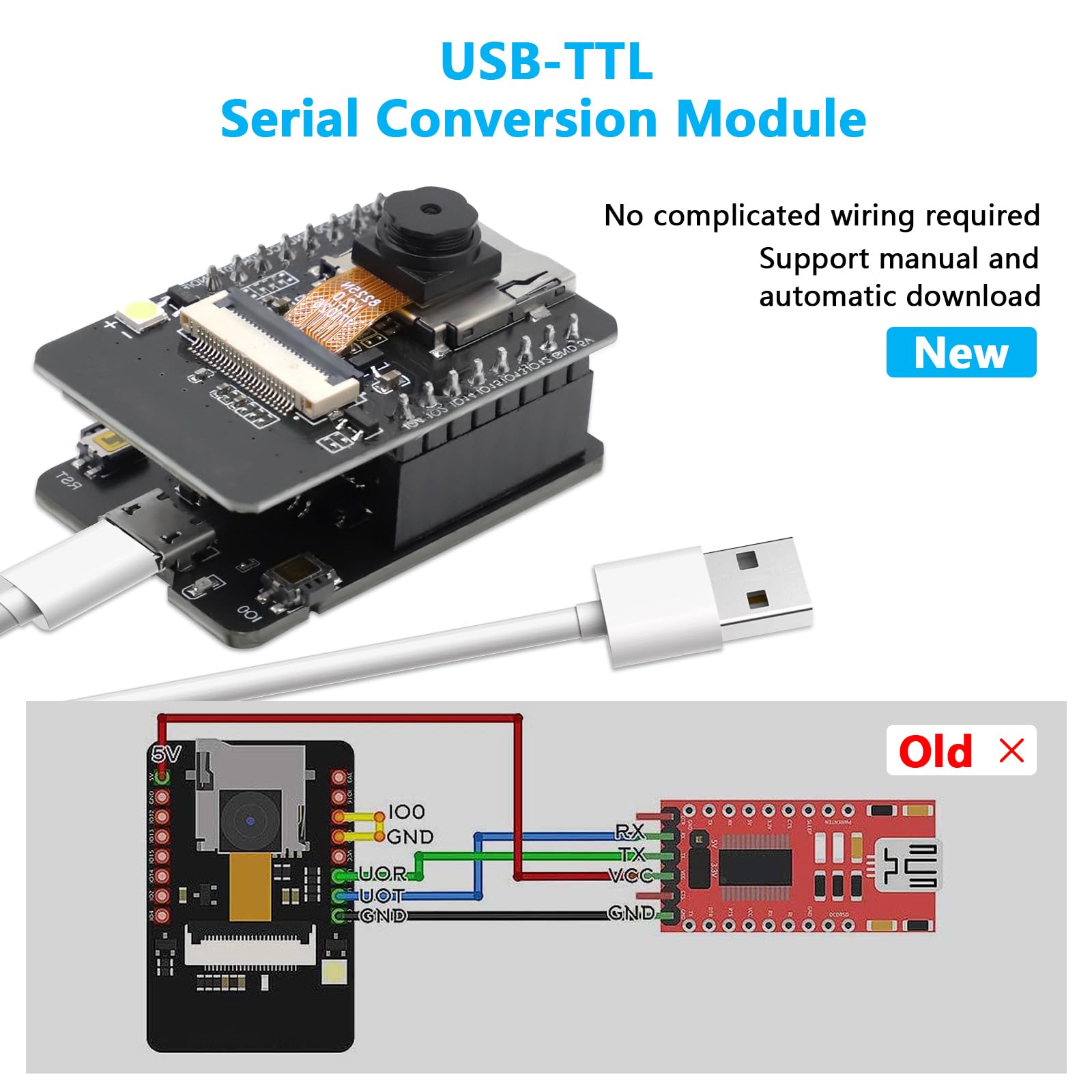 ESP32-CAM-module Met OV2640 – 2 Stuks – WiFi + Bluetooth, Dual-core, 4MB PSRAM – Met Antenne En Micro-USB, Compatibel Met Arduino 2 miniatura