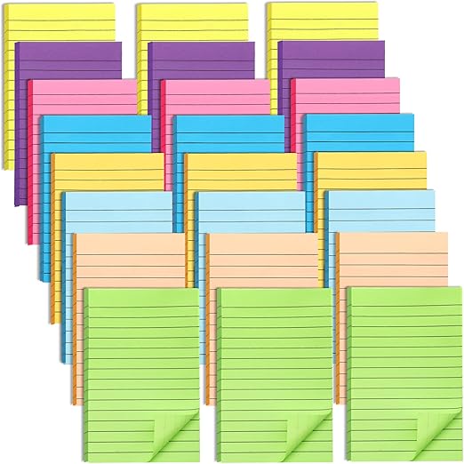 Lined Sticky Notes 4x6 Lined Sticky Notes Bright Ruled
