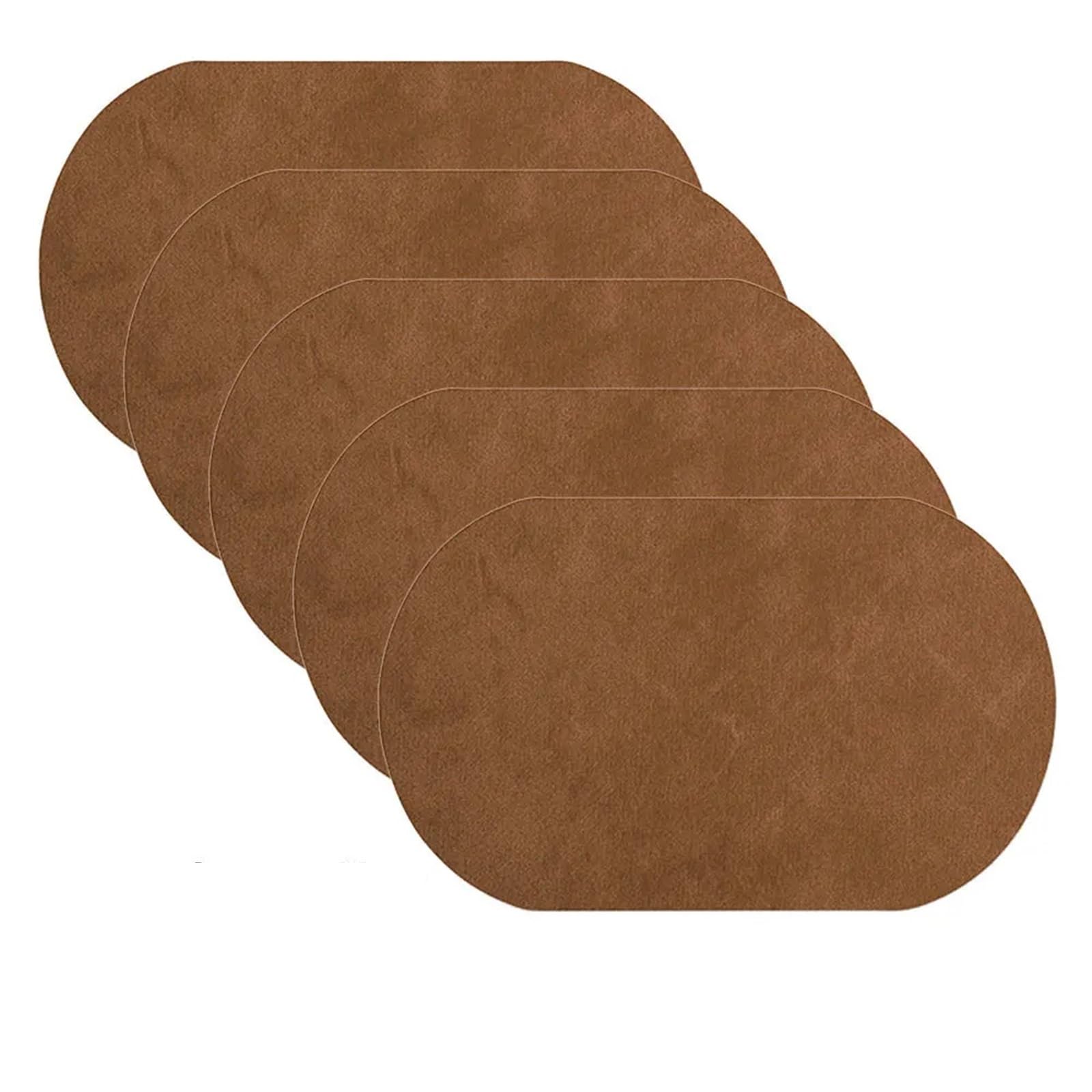 Ellbogen Knie Patches 5 Stück Mehrfarbige Aufnäher Aus Wildlederstoff For Aufbügeln, Reparatur Von Ellbogen- Und Knieverletzungen(Light Coffee 5pcs)