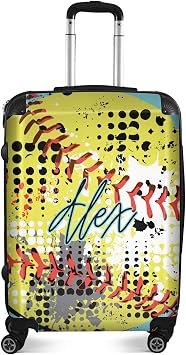 Personalized Softball Suitcase - 24" Medium - Checked