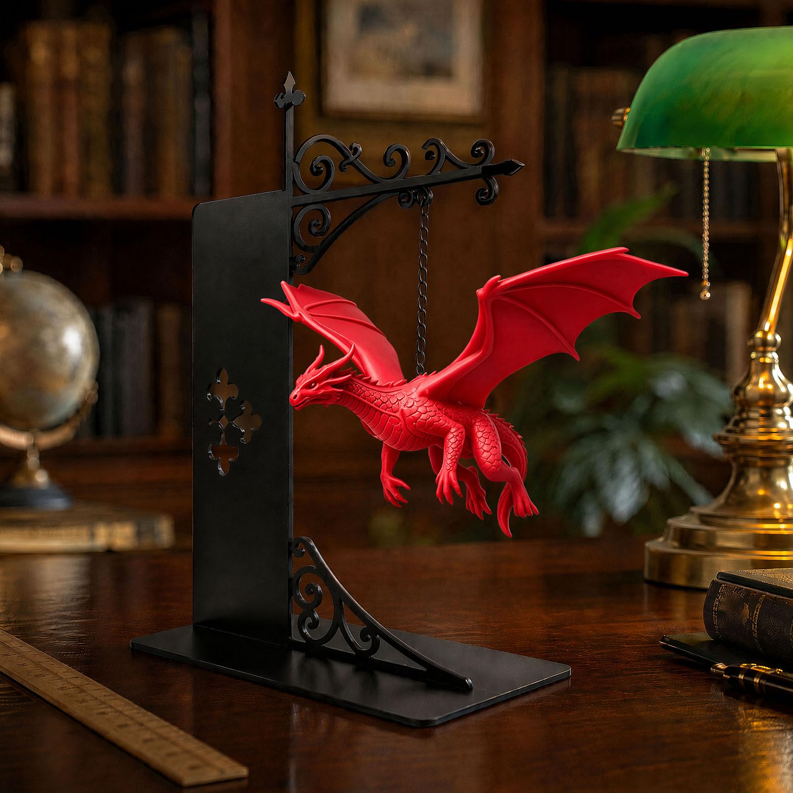 Dragon Bookshelf Lamp, Warm Dimmable Dragon Bookshelf Lights, Aesthetic Fantasy Room Decor for Reading Corner, Unique Gift for Book Readers