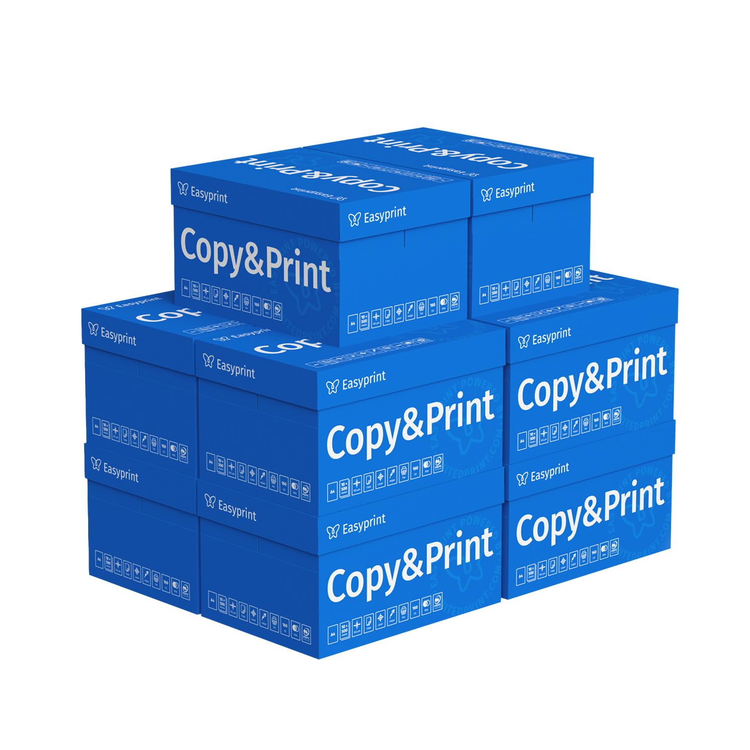 NOWOŚĆ: Easyprint papier do drukarek do kopiowania 50000 arkuszy 100 x 500 A4 Premium biały CIE 160 zwycięzca testu PEFC certyfikat ekologiczny
