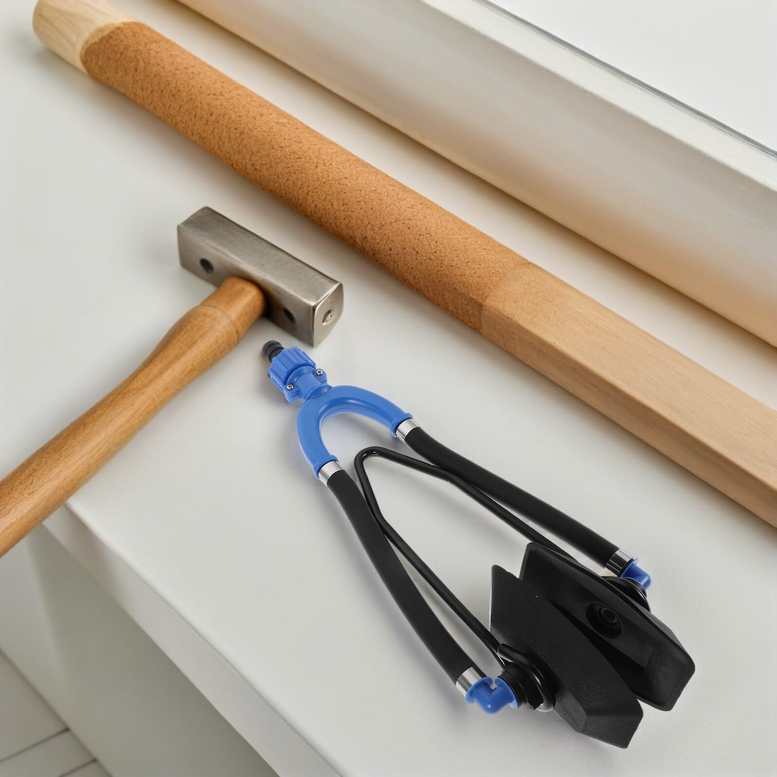 SUPVOX Dispositivo di Lavaggio Doppio Tubo per Motori Fuoribordo Marini Blu, Pulitore Motore Cuffie Antirumore per Barche, Manicotti Acqua per Manutenzione Yacht e Pulizia Efficiente