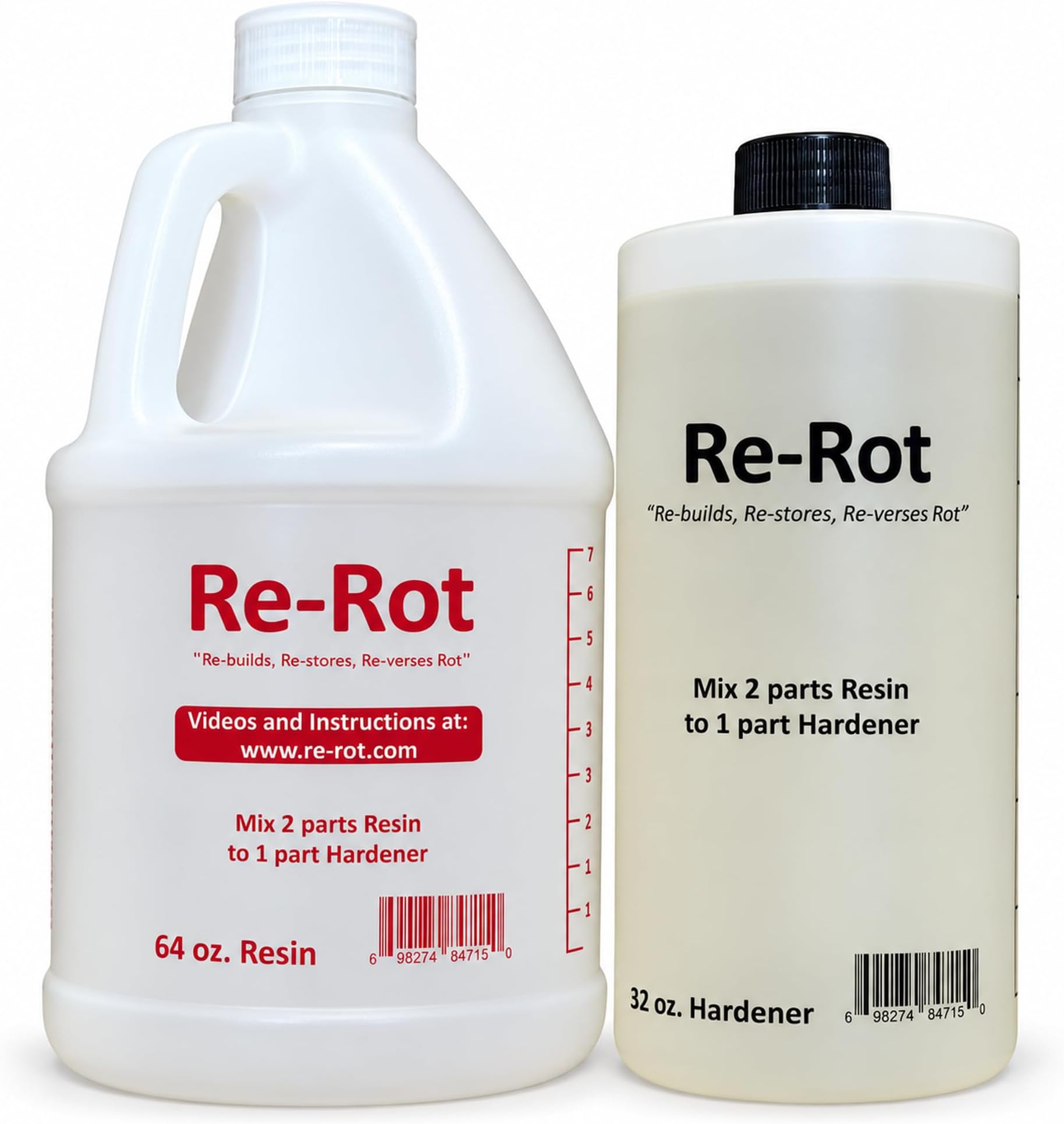 Re-Rot Liquid Wood Rot Repair Kit, 96 oz Penetrating Epoxy Resin