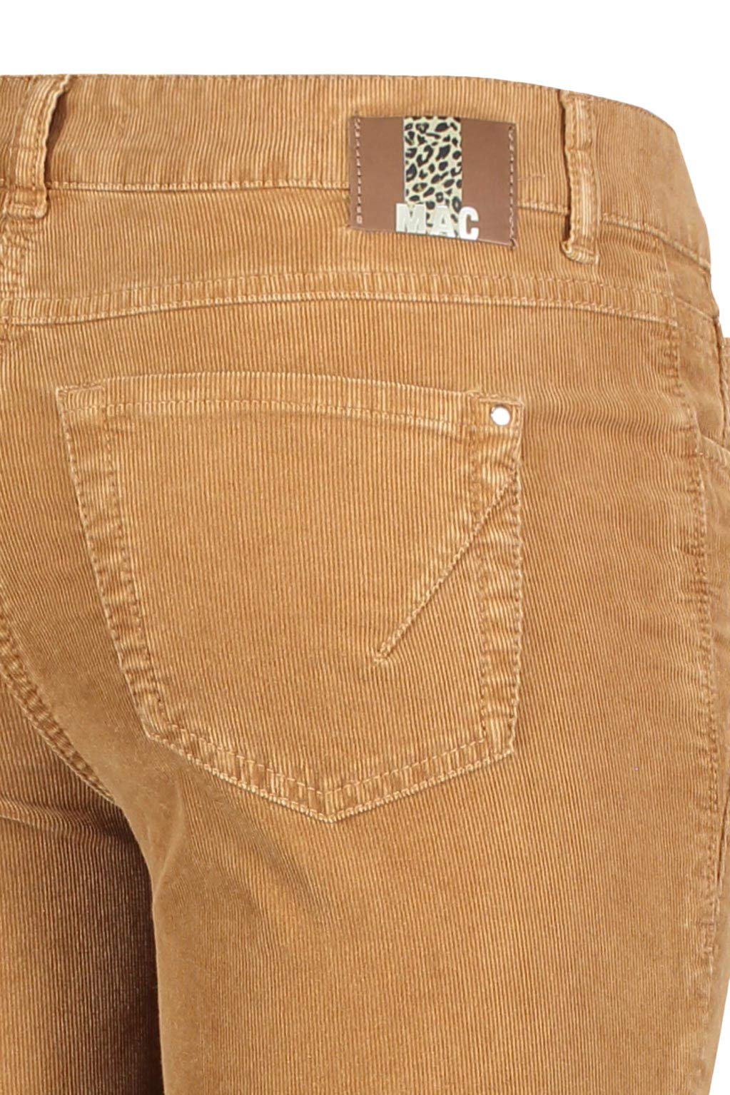 MAC Angela New Cordjeans Stretchjeans Slim Fit Straight Leg Damen, Farbe:Camel