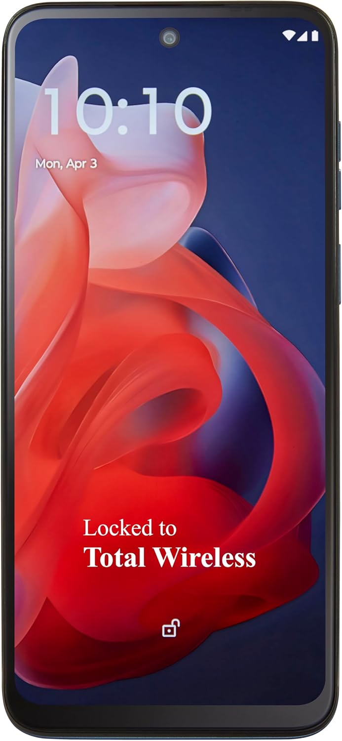 total wireless Motorola Moto g Play 2024, Locked, 64GB, Blue, Includes $40 Total 5G Unlimited 30-Days Service Plan - Prepaid Bundle