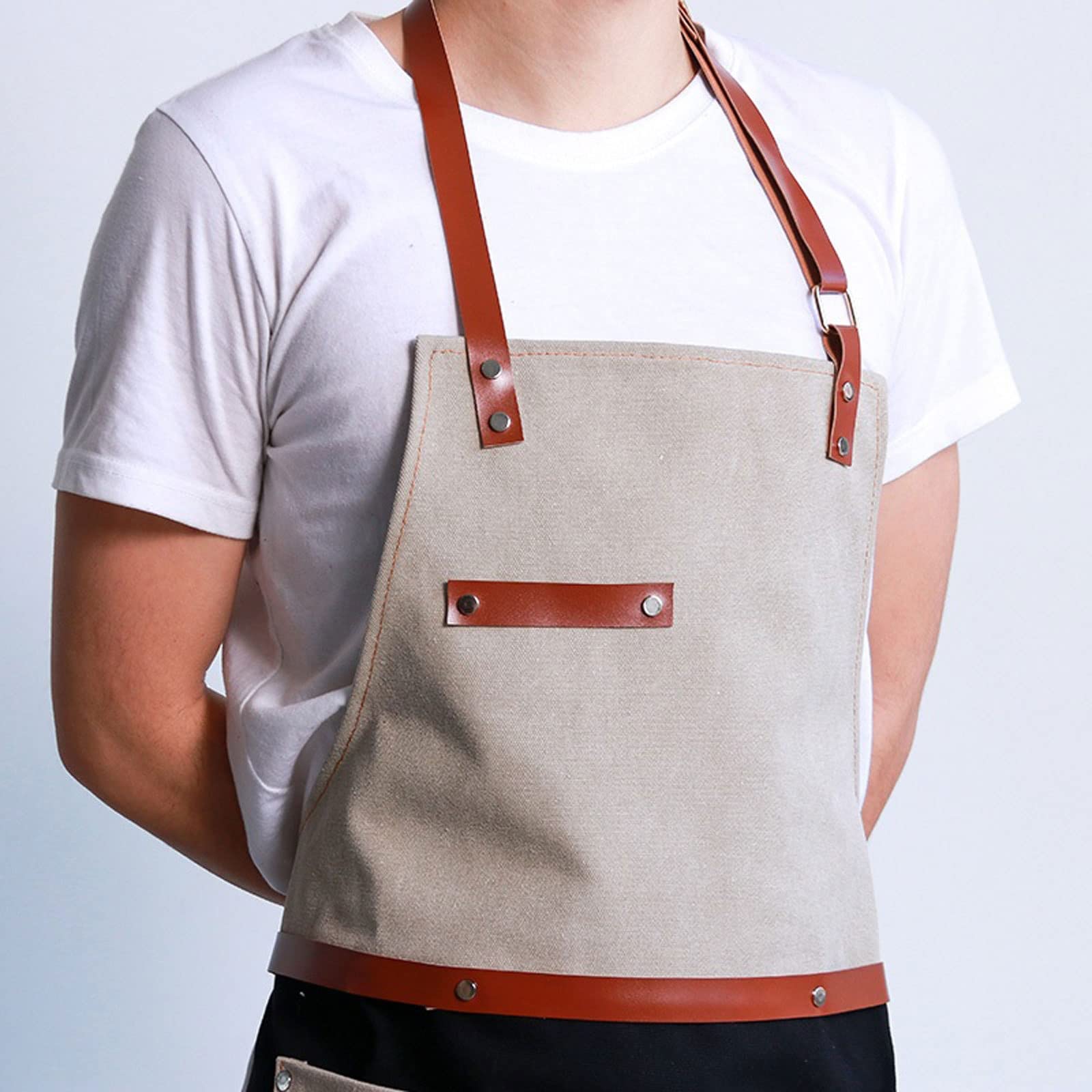 Grembiuli da Uomo, da Donna, in Denim, da Lavoro, da Barbiere, da Ristorante, da Sala da tè, da Cucina, da Pittura, da Bar (Verde)