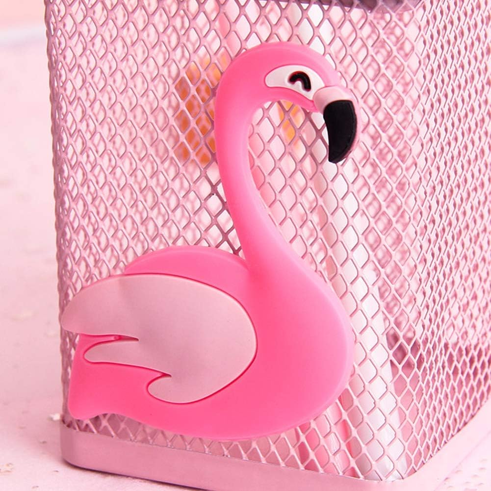 Trycooling 2 Pack Metal Cute Pen Pencil Holder Office Home Desk Square Pencil Cup Caddy Box Makeup Brush Holders for Girls (Unicorn)