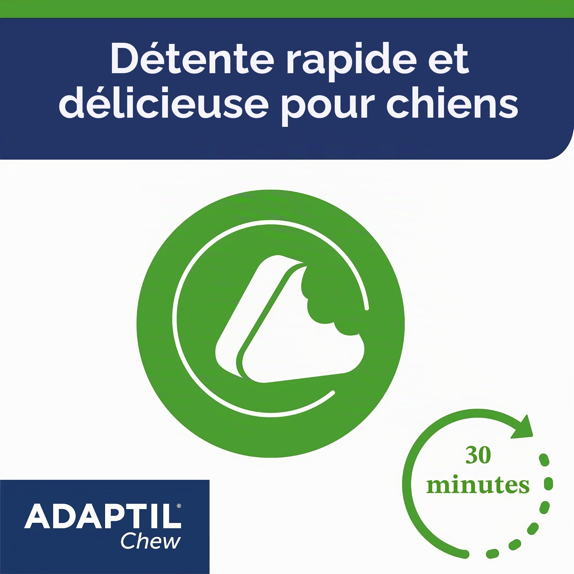 ADAPTIL Mâcher pour Chiens | Snack Anti-Stress pour Votre Chien | Relaxation Rapide dans des Situations stressantes | avec des ingrédients naturels | 30 pièces