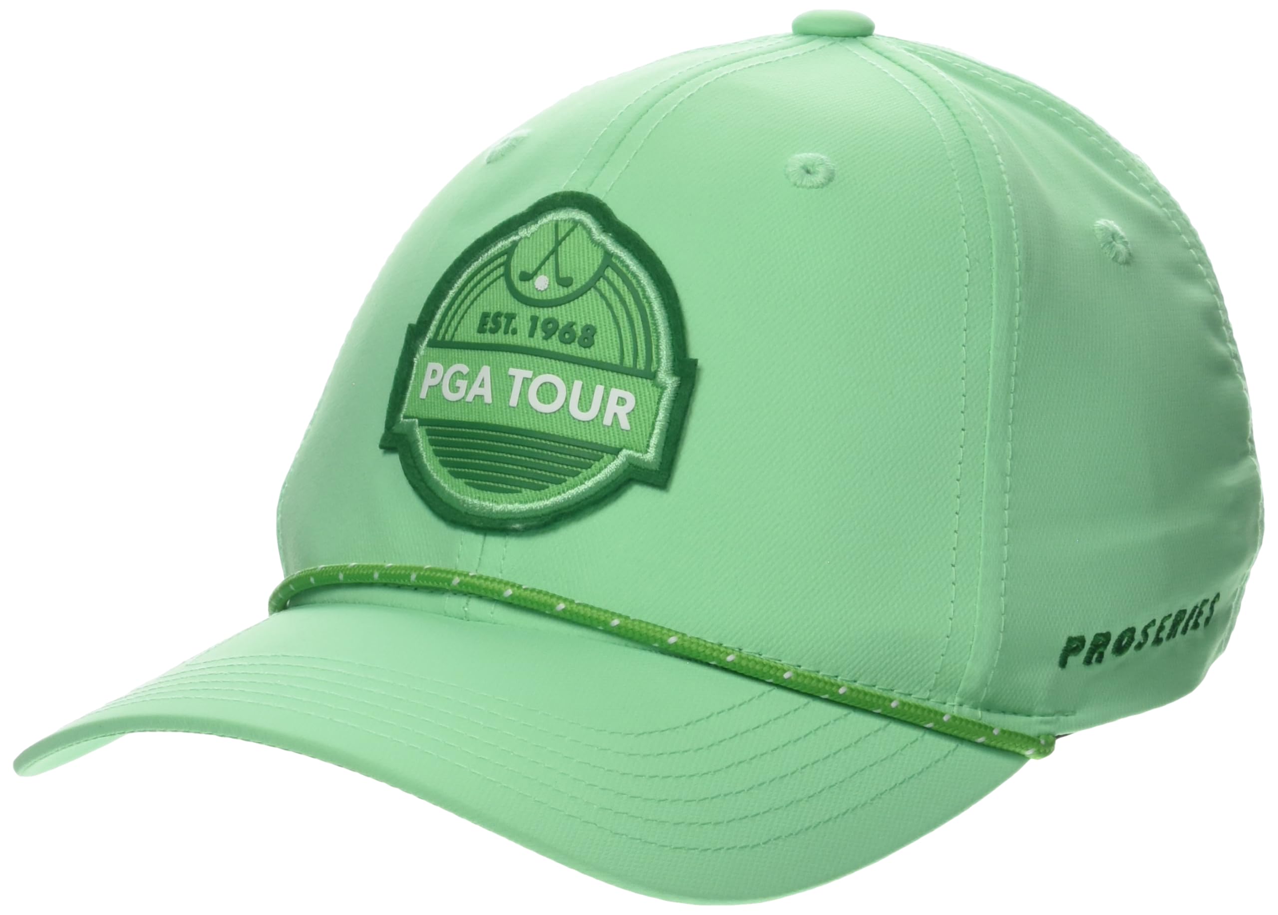 PGA TOUR Men's Premium Label Golf Cap, Pre-Curved Visor, Snapback Closure, Ventilated and Durable