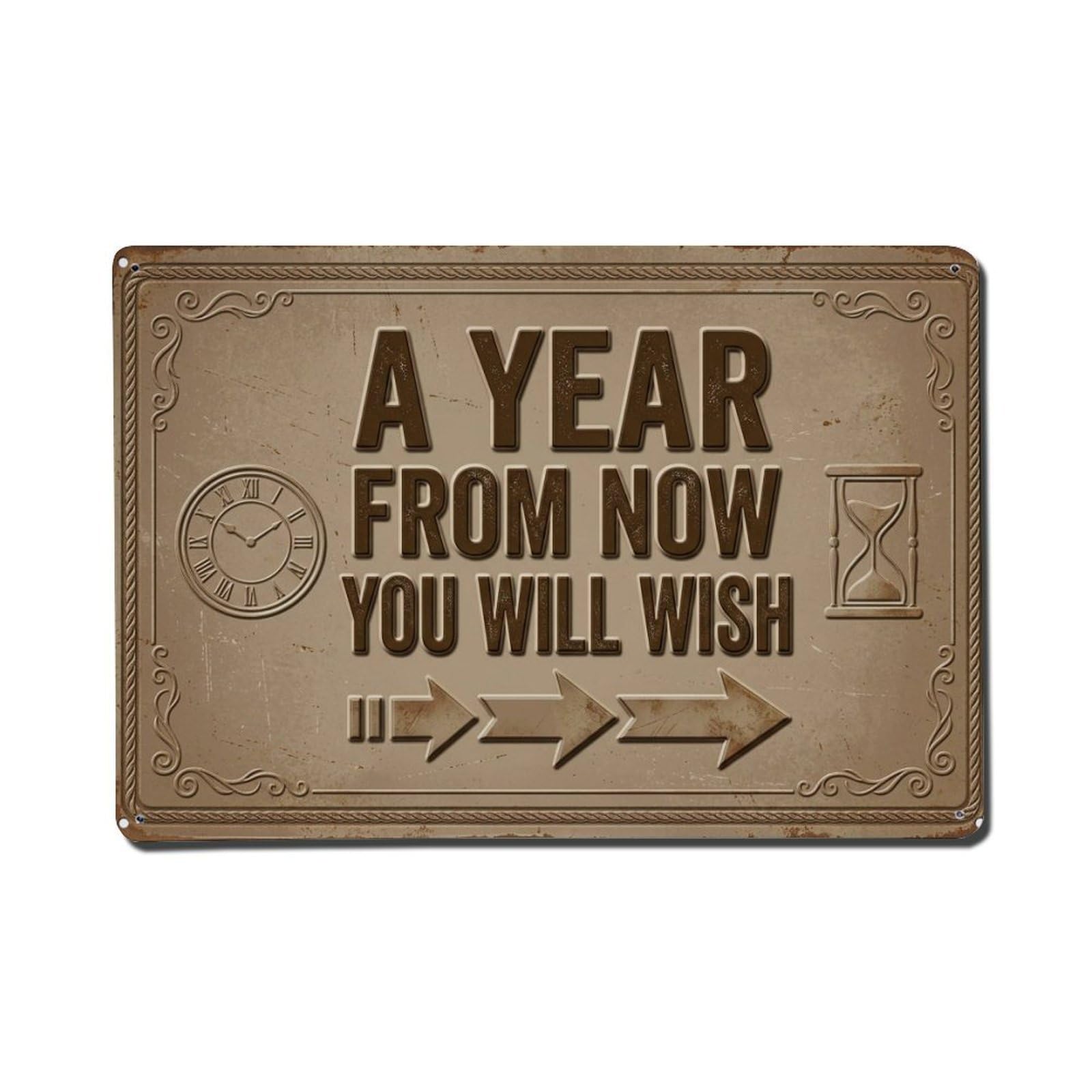 Start Today Not Workout Retro Motivational Slogans 2 Metal Tin Sign Plaque Wall Decor for Cafe, Club Bar, Office, Home Garden Metal Poster 8x12Inch