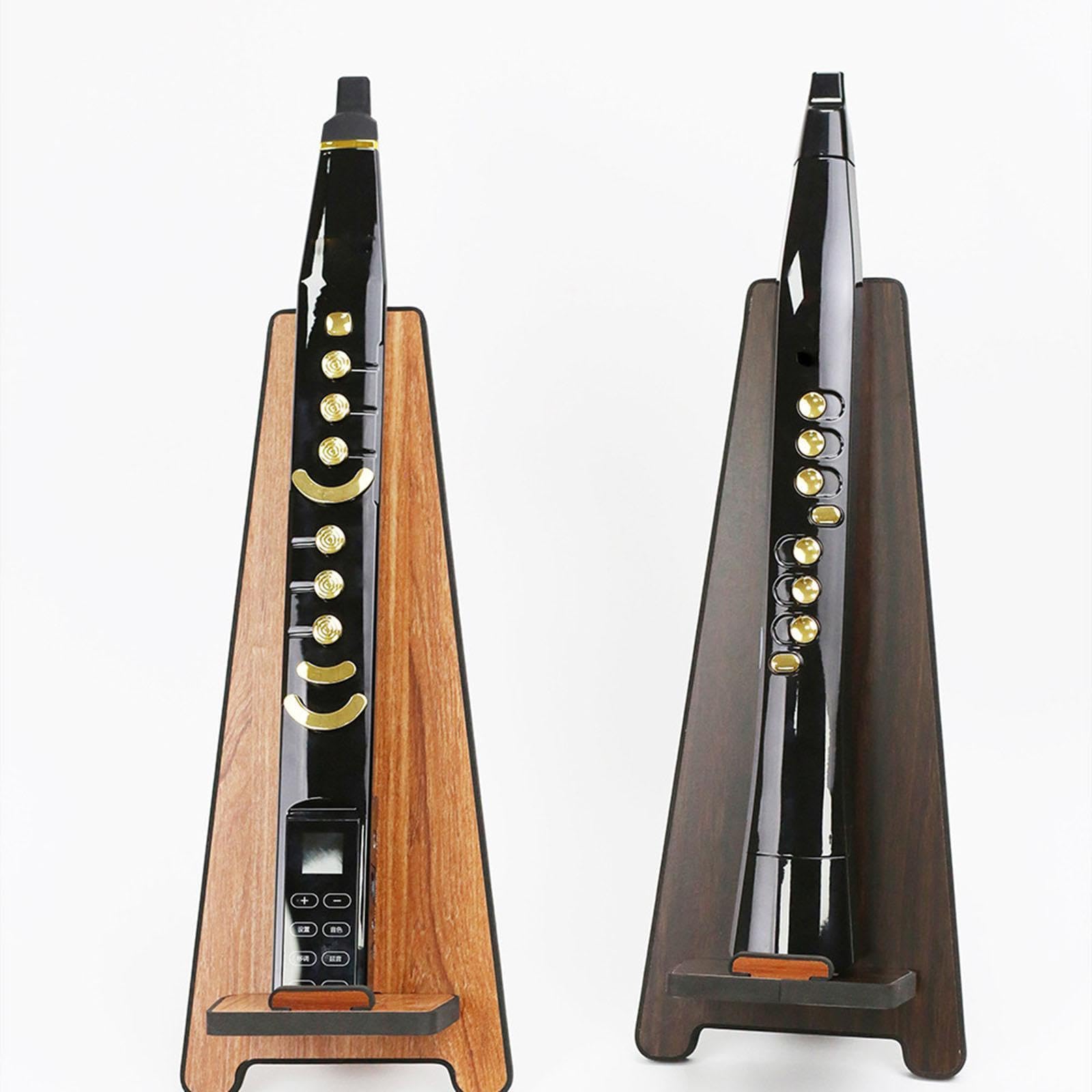 Soporte para Instrumentos de Viento Eléctricos, para Flauta, Soporte para Tubo de Soplado, a Prueba de Humedad, Madera Liger, Marrón Oscuro