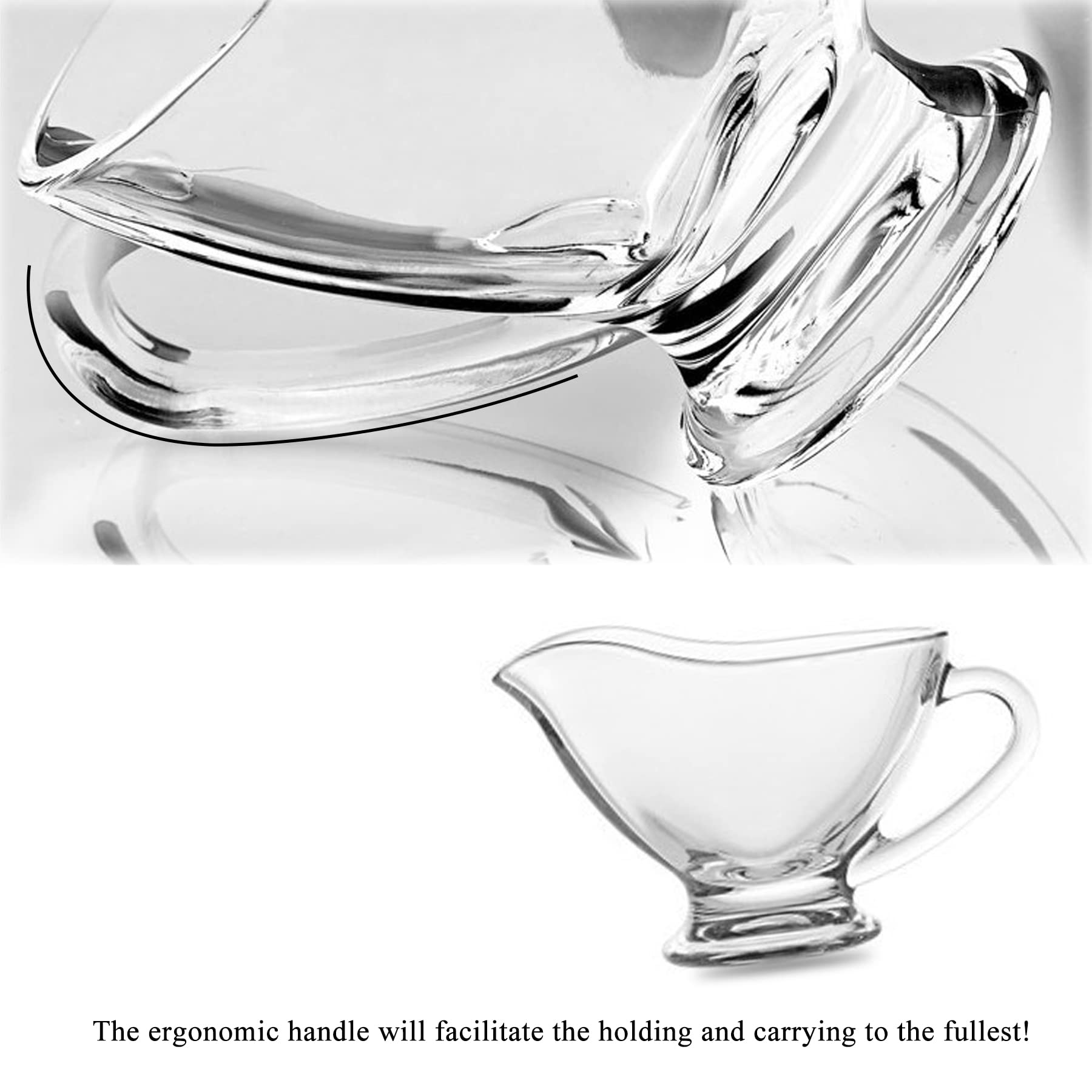 Glas-Sauciere 200ml Mit Griff - Elegante Servier-Schale Für Saucen, Dressings & Mehr